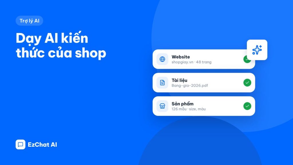 Dạy Trợ lý AI kiến thức của shop