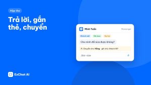 Trả lời, gắn thẻ và chuyển hội thoại trong Hộp thư