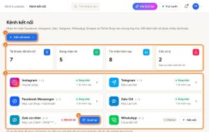 Hướng dẫn kết nối kênh Zalo, Facebook, Telegram vào EzChat AI