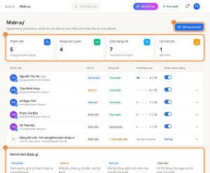 Mời nhân viên và phân quyền trong EzChat AI