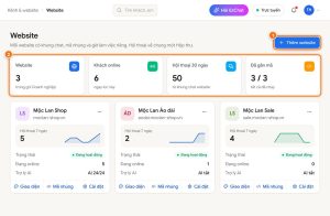 Thêm website và gắn khung chat EzChat AI